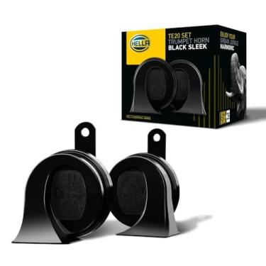 Imagem de HELLA 011225831 Kit de trompete preto 12V BX (ajuste universal)