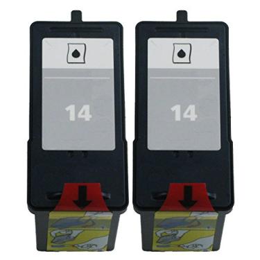 Imagem de OCProducts Cartucho de tinta de substituição para Lexmark 14 para impressoras Lexmark X2650 X2670 X2600 X2630 Z2300 Z2320 18C2090 (2 preta)