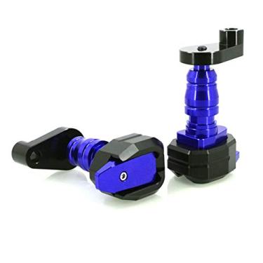 Imagem de Acc-Creativity Motocicleta CNC Alumínio Motor Crash Guard Case Frame Sliders Protector Proteção contra quedas Compatível com Kawasaki ZX-10R ZX10R ZX-6R ZX6R Z1000SX (Azul)