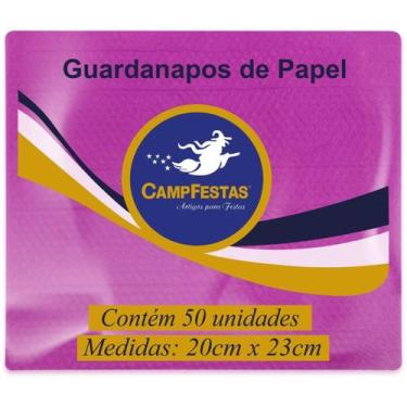 Imagem de Guardanapo de Papel PINK 20X23CM 50F - Campfestas