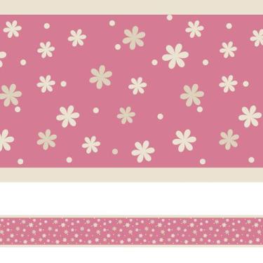 Imagem de Faixa Adesiva para Quarto de Bebê Floral 5mx10cm - Quartinhos