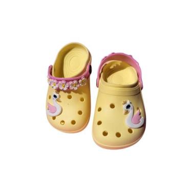 Imagem de Babuche Cisne Infantil Menina Leve Flor Confortável Uso Diário - Marin