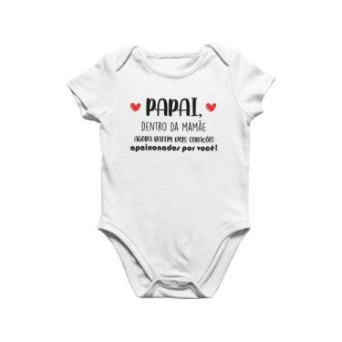 Imagem de Body Bebê Infantil Amor da Mamãe Papai Coração Branca - Del France, G