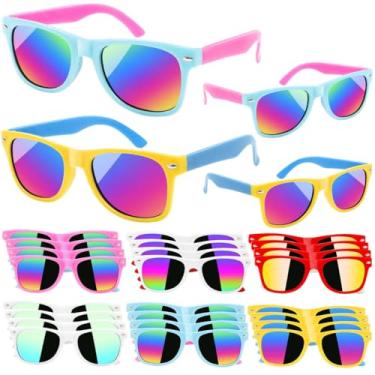 Imagem de ZMCINER Pacote Com 24 Óculos De Sol Infantis A Granel, Neon Para Meninos E Meninas, Artigos Festas Verão, Lembrancinhas Praia Piscina, Ótimo Presente Aniversário Formatura