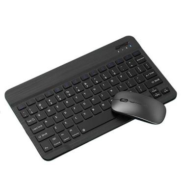 Imagem de Kit Teclado e Mouse Sem Fio Bluetooth 5.2  Compatível com Diversos Dis