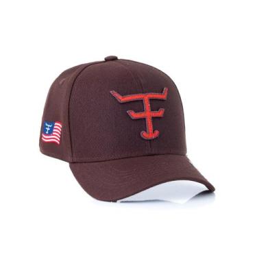 Imagem de Bone Texas Farm - New Texas - Tf672 - Marrom Cafe/ Laranja Neon Único,