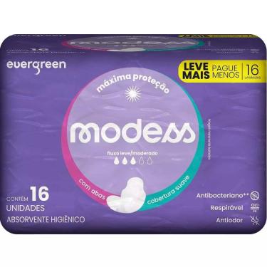 Imagem de Absorvente Modess Suave Com Abas 16 unidades
