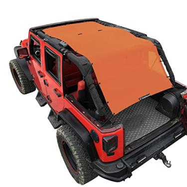 Imagem de Shadeidea Protetor solar para Jeep Wrangler JK Unlimited Sun Shade JKU 4 portas superior 2007-2018 frente + traseira + porta-malas, proteção UV bloqueador com bolsa de armazenamento - 10 anos de duração
