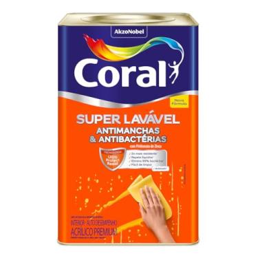 Imagem de SUPER LAVÁVEL ANTIMANCHAS EGGSHELL BRANCO GELO 18L - CORAL