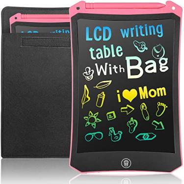 Imagem de LEYAOYAO Tablet De Escrita Lcd Para Crianças, Quadro Rabiscos Com Bolsa, Bloco Desenho Eletrônico, Jogos Tabuleiro, Brinquedo Aprendizagem Viagem Crianças Pequenas - Presente Meninas 3 A 6 Anos