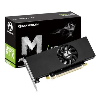 Imagem de maxsun GeForce RTX 3050 6 GB Placas Gráficas GDDR6 Placa de Vídeo GPU para Jogos PC Mini Small Form Factor SSF Slim Low Profile Design PCI Express 4.0, HDMI 2.1, DisplayPort 1.4a