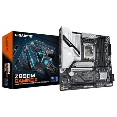 Imagem de GIGABYTE Placa-mãe Z890M Gaming X - Suporta processadores Intel Core Ultra (Série 2), 8+1+2 fases VRM, até 8800MHz DDR5 (OC), 1xPCIe 5.0 + 2xPCIe 4.0, 2.5GbE LAN, USB 3.2 Gen 1