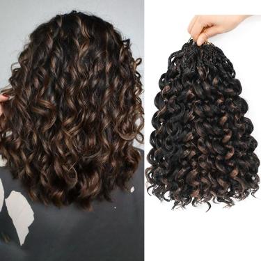 Imagem de Cabelo de crochê Naniciar Gogo Curl 30 cm, 8 pacotes Ocean Wave