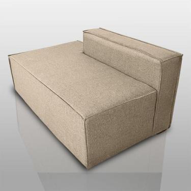 Imagem de Sofá Ilha Pequeno Decorativo de Luxo Moderno Reforçado Linho Mileto - 