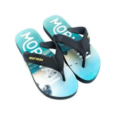 Imagem de Chinelo Masculino Mormaii Tropical - Azul e Preto-Masculino