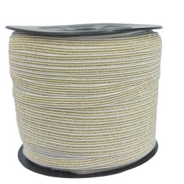 Imagem de Elástico Lurex Chato 7mm Encadernação Várias Cores ElasticoComum Rosa 