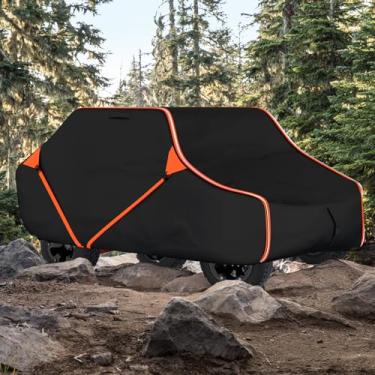 Imagem de InTimesAuto 125 Inch UTV Cover for Polaris Ranger RZR, Can-Am Defender Maverick Commander, Yamaha Wolverine, Kawasaki Mule, Honda Pioneer, Black 600D Side by Side Cover Protection for 2-3 Seater UTV