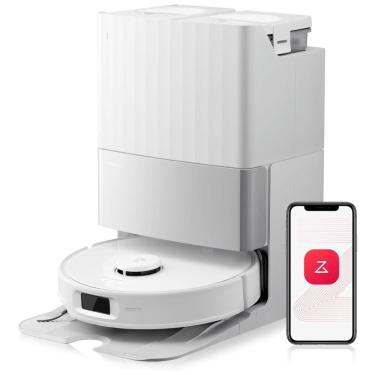 Imagem de Robô Aspirador e Esfregão Roborock Qrevo Edge S5A, 17kPa, Sem Embaraço, Escova DuoDivide, FlexiArm, Lavagem Quente, 3 em 1