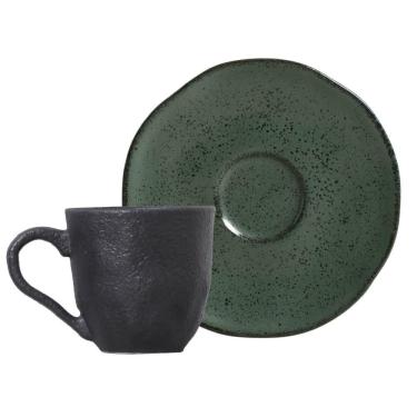 Imagem de Conjunto com 6 Xícaras de Café com Pires Orgânico Stoneware Arauco 120ml