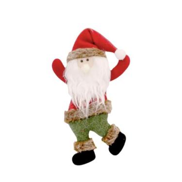 Imagem de Yangzi - Papai Noel Pelúcia Scotch Pendente Vermelho e Verde 22cm - Magizi