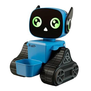 Imagem de Esquirla Brinquedo robô para crianças, caminhada inteligente com luz, dança, música, robô rc, programação para crianças, presentes de aniversário, Azul