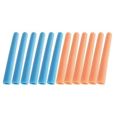Imagem de MotiveTech 12x Protetor de Trampolim com Mangas de Espuma para Proteção de Trampolim Infantil Acessórios para Cama de Molas Corrimão Mangueira, Laranja Azul