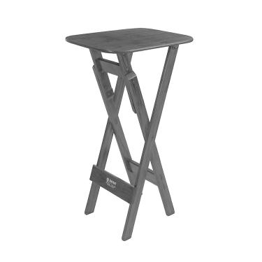 Imagem de Mesa Bistrô 54x44cm Dobrável Madeira Bares Restaurantes Preto / Liso