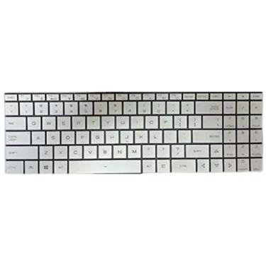 Imagem de Teclado retroiluminado para laptop para BTO X•BOOK 15X1183 GM5TG0Y X-BOOK 15X1183 Estados Unidos EUA Com prata retroiluminado Sem moldura Novo