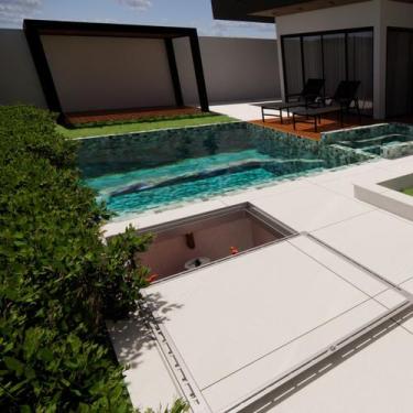 Imagem de Tampão Tampa Casa de Máquinas Bomba Piscina Gaveta Deslizante 95x95cm 