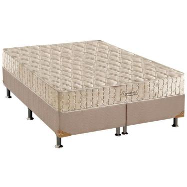 Imagem de Cama Box Queen: Colchão Molas Ensacadas Anjos Masterpocket Hotelaria Double Face+Base Clean(158X198)