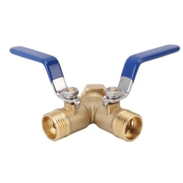 Imagem de Diydeg Divisor de Mangueira de Jardim, Alça Longa de 3/4 Polegada y Mangueira de Válvula de Válvula Brass de Bronze de 2 Vias Desviador de Mangueira de Jardim para Quintal Doméstico