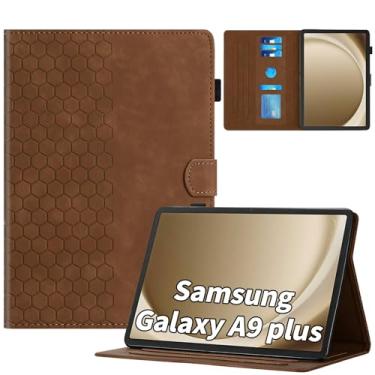 Imagem de Kitzomi Capa para Samsung Galaxy Tab A9 Plus/A9+ 5G 11 polegadas modelo 2023 (SM-X210/X216/X218), suporte inteligente de visualização em vários ângulos com bolso Auto Wake/Sleep PU capa flip para