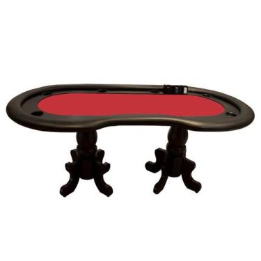 Imagem de Mesa De Poker Linha Torres com Borda Estofada e Porta Copos - 2,0x1,0m