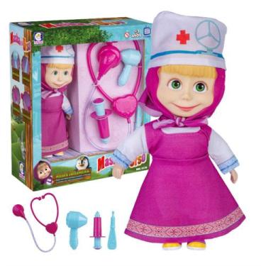 Imagem de Boneca Masha Enfermeira 23 cm c/ acessórios - Brinquedo Cotiplás 