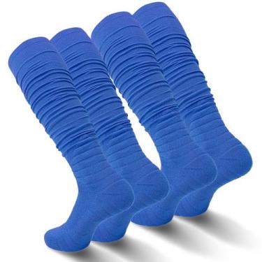 Imagem de Meias de futebol IRAMY Scrunch Ultra Long, 2 pacotes de algodão