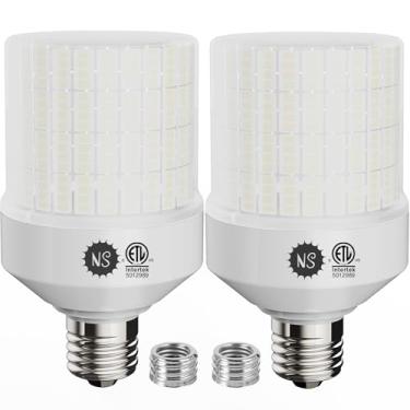 Imagem de Lâmpadas LED equivalentes a 700W 10500LM (1 conjunto) - 90% de economia de energia, IP65 impermeável, E26/E39, G25 70W 5000K luz do dia, luz do armazém, ETL/FCC/ROHS/CE, não regulável.