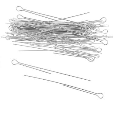 Imagem de PIYANYO 70 mm Eixo giratório de pesca componentes de arame de metal para fabricação de iscas faça você mesmo, equipamentos de pesca, suprimentos para fabricação de peças giratórias de 7 cm, 100 peças