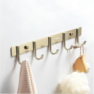 Imagem de Cabide De Parede Resistente, Gancho De Parede De Estilo Moderno, Gancho Multifuncional à Prova De Ferrugem De Liga De Alumínio Montado Na Parede, Adequado Para Entrada, Champagne, 35.6cm/14.3in