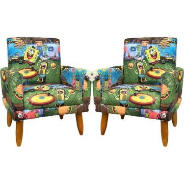 Imagem de Kit 2 Poltronas Infantis Confortáveis E Reforçadas Infantil Estampa De