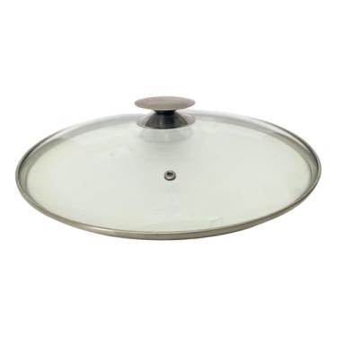 Imagem de Tampa De Vidro Temperado Do Rechaud Redondo De Aço Inox