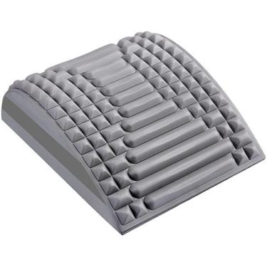 Imagem de Almofada de apoio lombar EVA cor sólida correção da coluna lombar Almofada AB Massagem Almofada portátil para abdominais adequada para hérnia de disco Escoliose ciática, cinza
