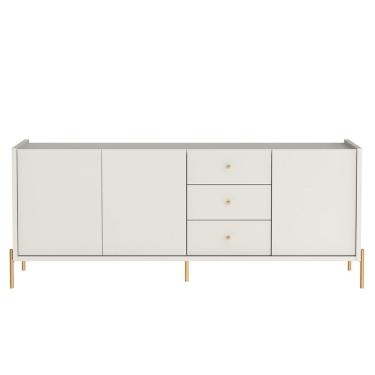 Imagem de Buffet Jasper 184 cm Off White Fosco com Dourado