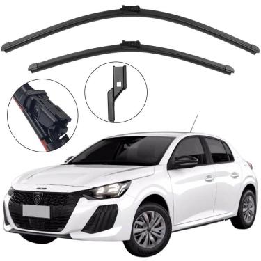 Imagem de Kit Palheta Dianteira Peugeot 208 2021 a 2025 Limpador de Parabrisa de Silicone