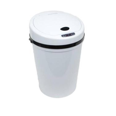 Imagem de Lixeira Automatica 9 Litros Com Sensor Abertura Grande Banheiro E Cozinha Branca Luxo