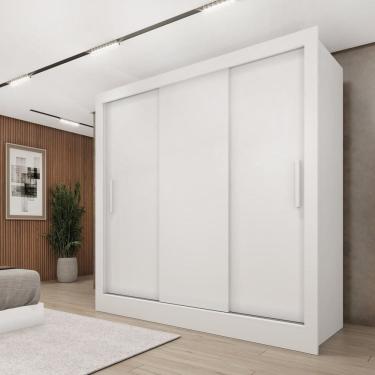 Imagem de Guarda-roupas Casal 3 Portas 190cm Taiffa Neve