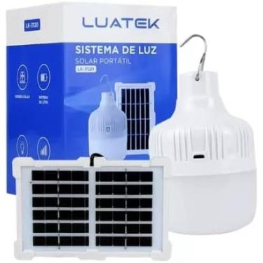 Imagem de Lâmpada Led Placa Solar De Emergência Recarregável Bateria