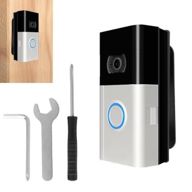 Imagem de Suporte de campainha de vídeo adesivo sem broca compatível com campainha de vídeo sem fio, sensor de campainha sem bloqueio, suporte de câmera antifurto, kit de acessórios de canto