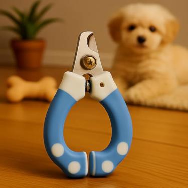 Imagem de Alicate Cortador de Unhas para Pets Gatos e Cachorros Limitador de Corte, Pegada Ergonômica Preciso (Azul)