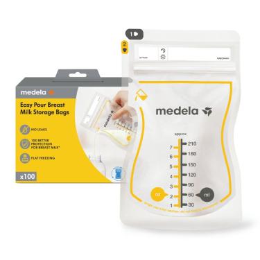 Imagem de Sacos de armazenamento de leite materno Medela Easy Pour 210 ml (100 unidades)