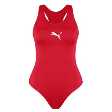 Imagem de Maiô Puma Nadador Feminino, Vermelho, GG